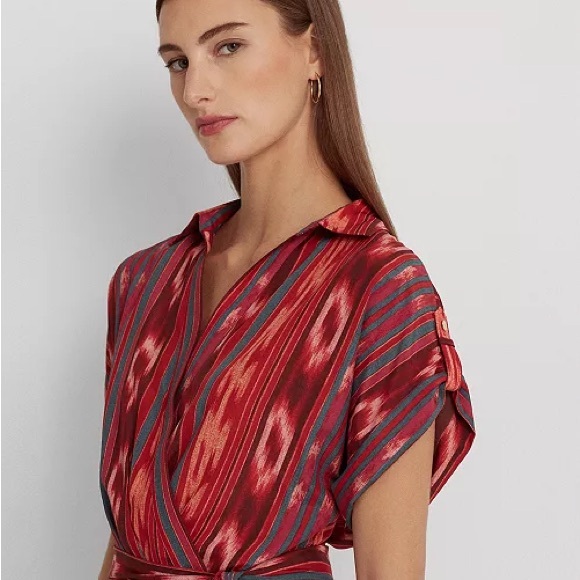 LAUREN RALPH LAUREN
Women's A-Line Belted Crepe Dress Sz 10 - Picture 4 of 5